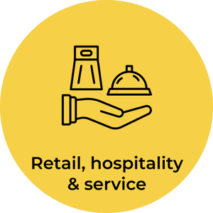 Retail, hospitality & service